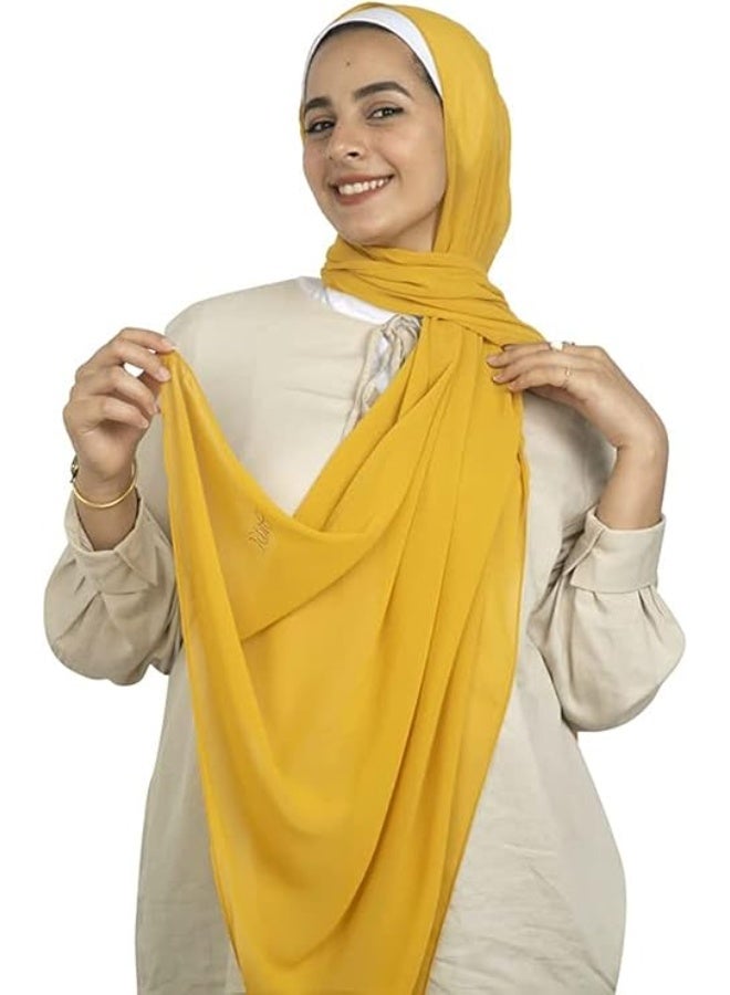 Solid Chiffon Hijab Scarf 160×50 cm, Soft and Lightweight Fabric for Comfortable Daily Wear, Simple Design Suitable for Different Outfits - Image 3